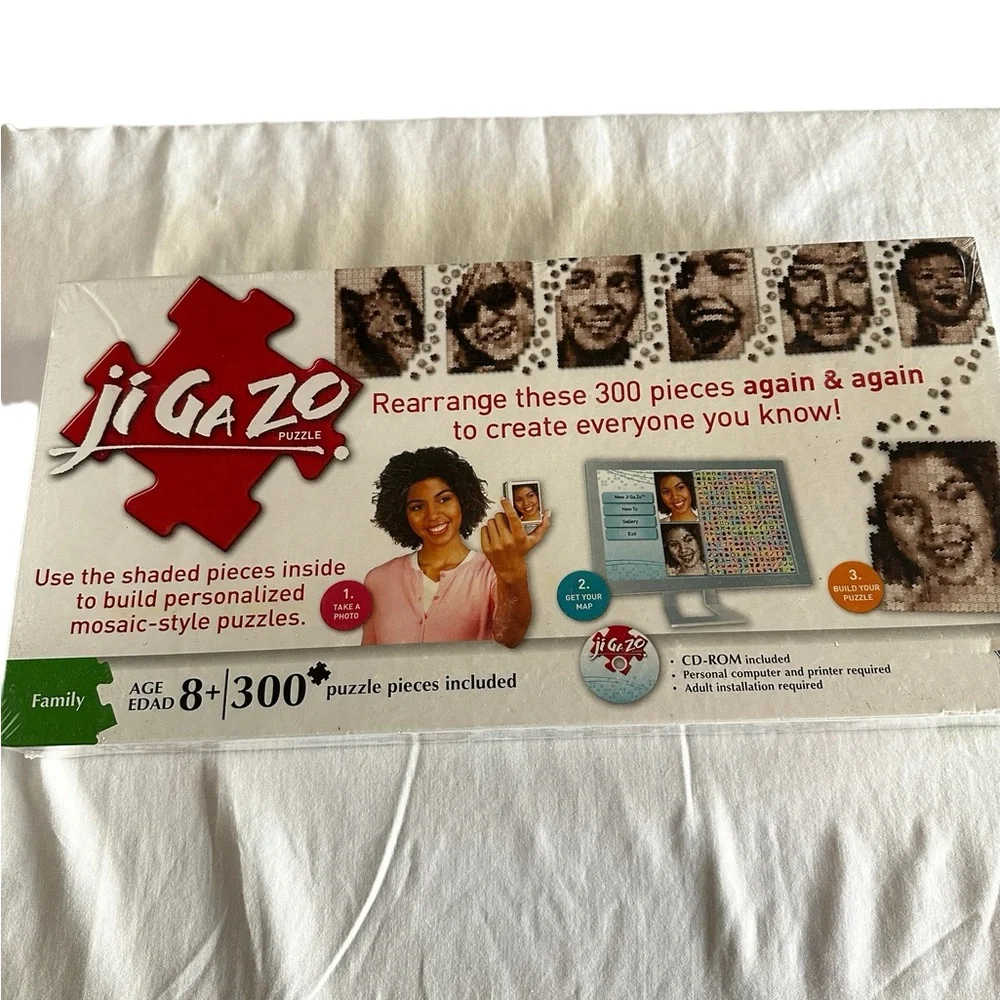 HASBRO JI GA ZO CREATE YOUR OWN MOSAIC STYLE PUZZLE GAME NIGHT PARTY - Picture 2 of 11